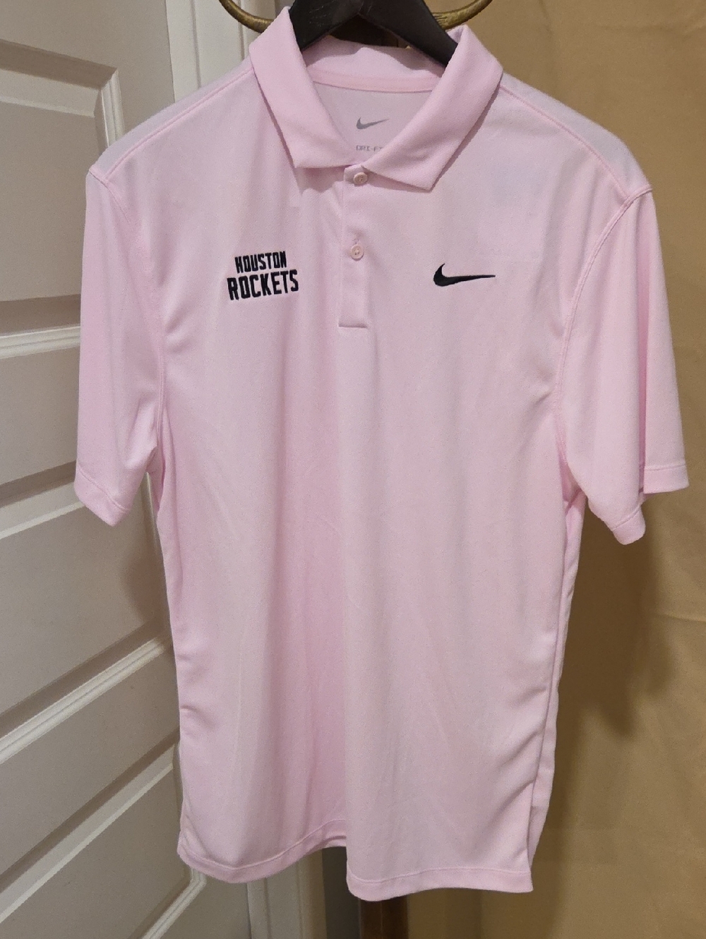 Nike Pink Houston Rockets Polo Shirt